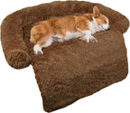 GGIB Cooling Dog Bed Mat with Bolster Pillow Washable Dog Couch Cover Breathable Summer Pet Couch Bed Protector Indoor(Large, Cooling Grey)