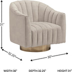 Signature Design by Ashley Penzlin Swivel Accent Chair, Beige