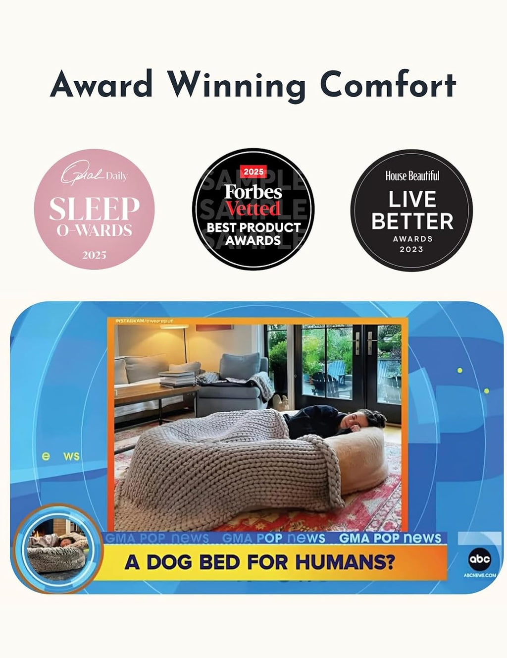 Plufl, The Original Human Dog Bed for Adults, Kids, and Pets. As Seen on Shark Tank. Comfy Plush Large Bean Bag with Memory Foam, Machine Washable, and Durable. Perfect nap and Floor Bed - Arctic Grey