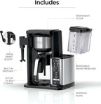 Ninja Specialty Coffee Maker | Includes 10-Cup Carafe, Fold-Away Frother, Permanent Filter & Removable, Dishwasher Safe Reservoir | 6 Brew Styles, 8 Cup to Travel Mug to Pot Sizes | Black | CM401