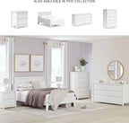 Signature Design by Ashley Hallityn Casual Full Panel Platform Bed, Foundation or Box Spring Not Needed, White