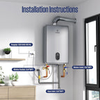 Westinghouse Smart Tankless Water Heater Propane Indoor, 7.9 GPM 180,000 BTU, WiFi App Control, ±1°F Temp Stability, Non-Condensing Whole Home Instant Hot Water Heater for 3-5 Fixtures