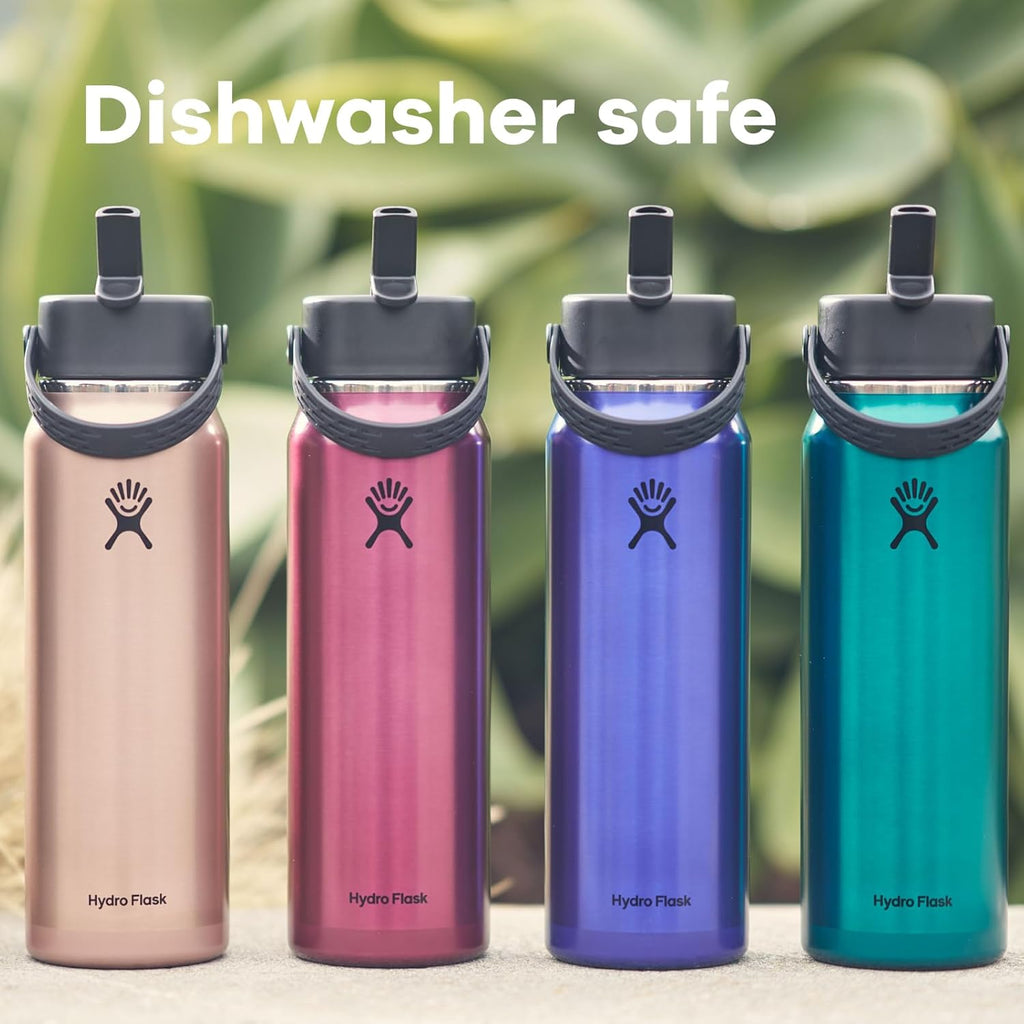 Hydro Flask 32 Oz Lightweight Wide Straw Lid - Insulated Stainless Steel Water Bottle - Hiking, Commuting Quartz