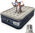 iDOO Air Mattress Full with Built in Pump, 18" Raised Comfort Blow up Mattress, Inflatable Mattress for Guests & Home, Air Bed, colchon inflable, Upgraded Four Chamber Technical Airbed