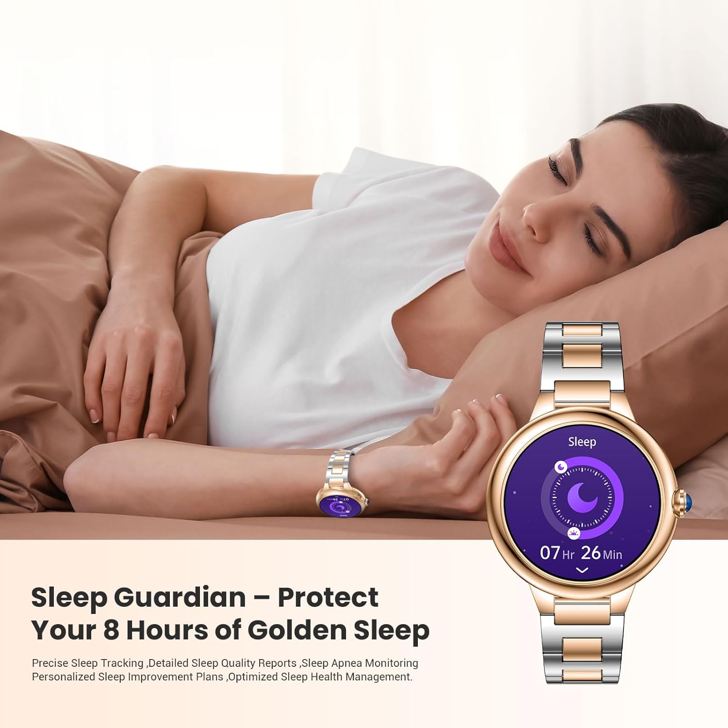 SOUYIE 2026 Luxury Smart Watch for Women, 1.19" AMOLED Display, DA GPT Smartwatch, Heart Rate, Sleep Monitor, 107 Sports Modes Fitness Tracker, Compatible with iOS & Android
