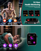 SOUYIE 2025 Christmas Theme Smart Watch for Men Women Android iPhone, with Bluetooth Call(Answer/Make Call), 2.04" Fitness Tracker IP68 Waterproof, 136+ Sports, Heart Rate Blood Oxygen Sleep Monitor
