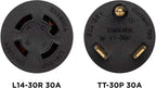 Westinghouse 30132A Generator Plug Adapter, TT-30P to L14-30R