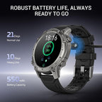 2026 Smart Watch for Men, Standalone GPS & Offline Maps, 5ATM Waterproof, 1.43" AMOLED, 4GB RAM, 178 Sports Modes, Compass, Heart Rate/SpO2/Stress/All-Day Sleep Monitor, Compatible Android iOS Black