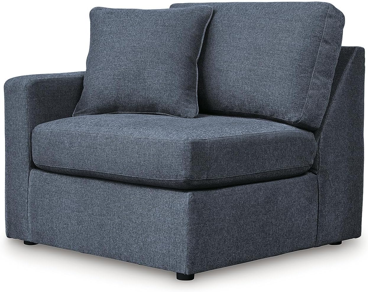 Signature Design by Ashley Contemporary Modmax Stain Resistant L-Shape Right-Arm Facing 6-Piece Sectional with Reversible Cushion and Armrest, Dark Blue