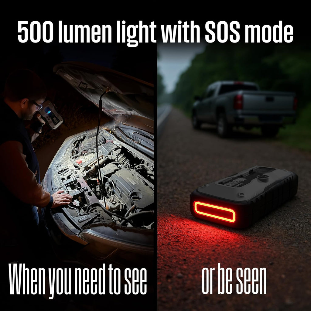 Westinghouse 4000A Portable Jump Starter & USB Power Bank - 12V Car Battery Booster Pack Jump Box for Up to 9.0L Gas & 7.0L Diesel Engines, Bright LED Flashlight, IP65 Rated Waterproof Housing