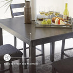 Signature Design by Ashley Bridson 5-Piece Counter Height Dining Table Set, Space-Saving Square Design, Solid Wood, Engineered Wood, and Birch Veneer Construction, Gray