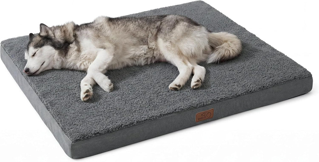 Bedsure Cooling Dog Bed for Crate, Large Breathable Pet Summer Bed, 35 Inch | Orthopedic Egg Crate Foam, Cold Summer Pad Mat, Non-Slip Bottom, Comfy Removable Washable Cover, For Pets Up to 50 lbs