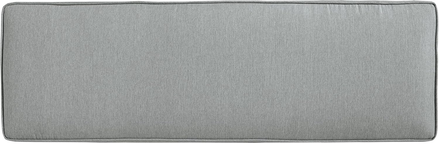 Signature Design by Ashley Elite Park Outdoor Bench with Foam Cushion, Nuvella Weather Resistant Fabric, Rust Free Aluminum Frame, 54" W x 17" D x 16.5" H, Gray