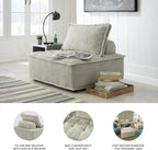 Signature Design by Ashley Bales Low Profile Floor Seating Accent Chair, Gray