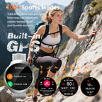 2026 AI Smart Watch with GPT, 1.43" AMOLED Corning 8H Display, Bluetooth Calls, GPS Route Tracking, 5ATM Waterproof, 150+ Sports Modes, Heart Rate Sleep Monitor, Fitness Smartwatch for Android iOS