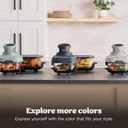 Ninja Crispi 4-in-1 Glass Air Fryer | With Non-Toxic 4QT & 6-Cup Glass Containers & Lids | Microwave, Freezer, Dishwasher Safe | 450°F Max Temp |1500 Watt | Green | FN101SG