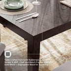Signature Design by Ashley Langwest Dining Table Set for 6, Transitional 6-Piece Wood Kitchen Table and Chairs Set with Bench, Cushioned Seats, Cherry Brown