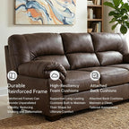 Signature Design by Ashley WalkerPoint Contemporary Sofa with Removable Cushion, Dark Brown
