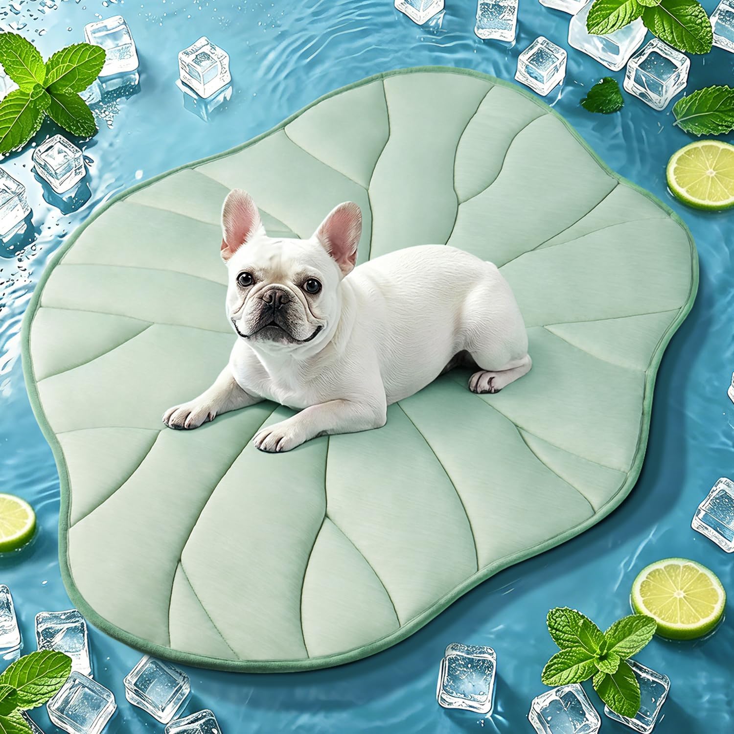BG-BABYGO Dog Cooling Mat, 48" x 28" Reversible Self Cooling Mat for Large Dogs, Washable Arc-Chill Cooling Pad for Pets 2.0 Summer Pet Cooling Pad for Crate Kennel Sofa Floor Outdoor Portable Green