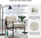 Signature Design by Ashley Tilden Mid-Century Modern Accent Chair, Ivory & Black