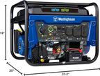 Westinghouse 6600 Watt Dual Fuel Home Backup Portable Generator, Remote Electric Start, Transfer Switch Ready, RV Ready, CO Sensor