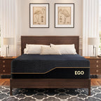 MLILY EGOHOME 14 Inch Queen Memory Foam Mattress for Back Pain, Cooling Copper Gel Bed in a Box, Foam Made in USA, CertiPUR-US Certified, Therapeutic Medium Firm, 60x80x14 Black