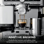Ninja Luxe Café Pro Series, Espresso Machine, Drip Coffee, Cold Brew, Hot Water, Integrated Tamper, Built-in Grinder, Hands-Free Frother for Cappuccinos, Lattes, Americanos, Dairy or Non-Dairy, ES701