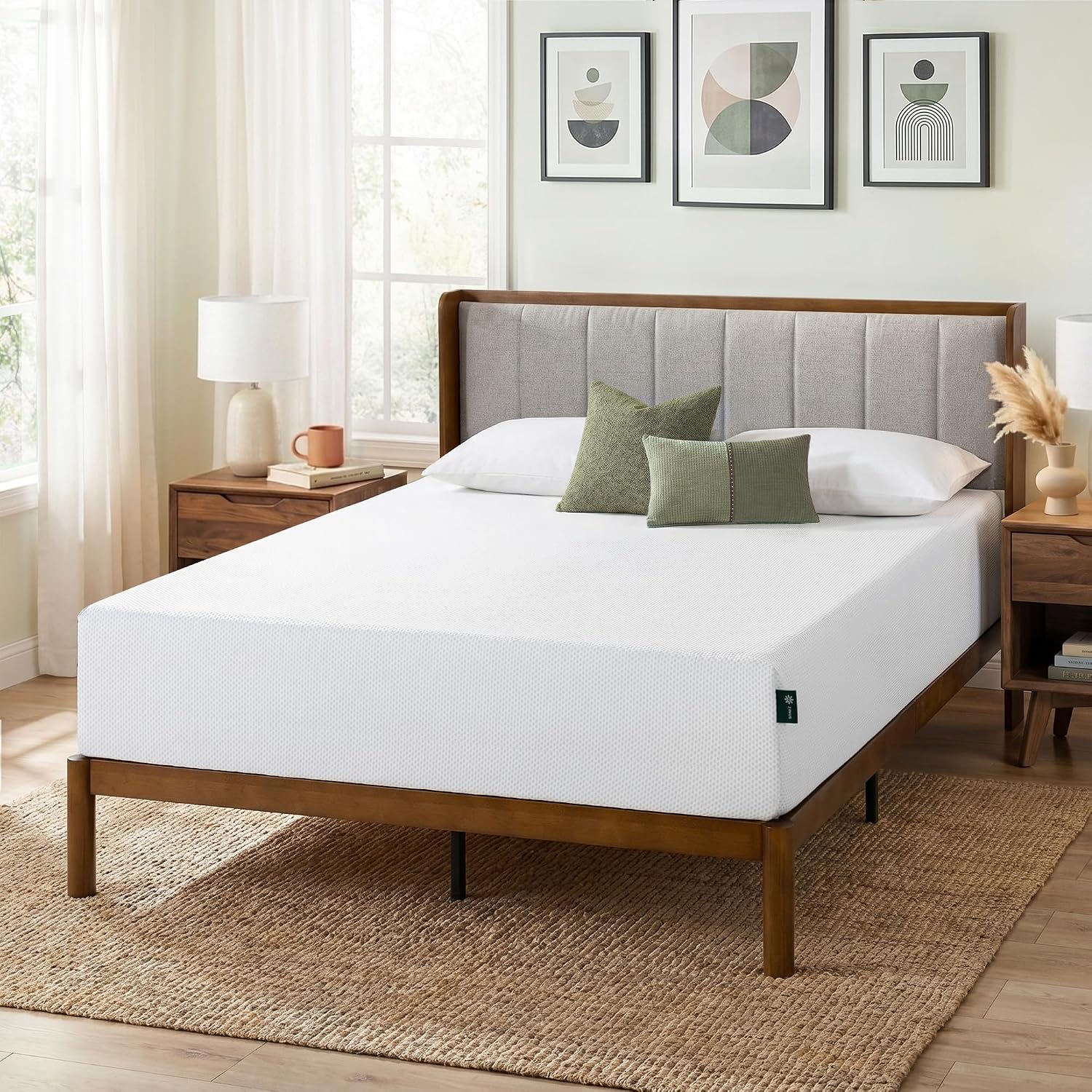 Zinus 12 Inch Green Tea Cooling Memory Foam Mattress [New Version], King, Fiberglass Free, Medium Firmness, Cooling Gel Foam, Certified Safe Foams & Fabric, Mattress in A Box