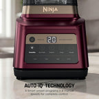 Ninja Professional Plus Kitchen System Premier | 3-in-1 System I Food Processor, Blender, Mixer, Vegetable Chopper | Auto IQ Tech I 1400W | 72oz Pitcher, 64oz Bowl, 2 To-Go Cups | Red | BN801RD1BRN