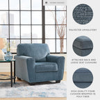 Signature Design by Ashley Cashton Modern Upholstered Chair, Blue