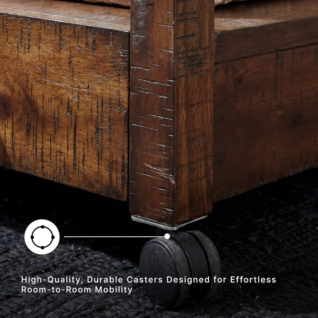 Signature Design by Ashley Baldridge Office Printer Stand, Storage, Electrical Outlets, USB Charing Ports, Wood, 21" W x 18" D x 24.63" H, Brown