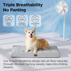 Bedsure Cooling Dog Bed for Crate, Large Breathable Pet Summer Bed, 35 Inch | Orthopedic Egg Crate Foam, Cold Summer Pad Mat, Non-Slip Bottom, Comfy Removable Washable Cover, For Pets Up to 50 lbs