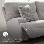 Signature Design by Ashley Acklen Place 3-Piece Power Reclining Sectional, Zero Gravity Recline and Adjustable Headrests, Next-Gen Nuvella Performance Fabric for Living Room Relaxation, Pewter Gray