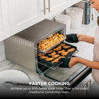 Ninja Air Fryer & Toaster Oven Combo | 10-in-1 Foodi XL Pro Air Fry Countertop Oven | Fit a 5-lb Chicken & Sheet Pan of Vegetables | Bake, Dehydrate, Toast & More |1800 Watts | Stainless Steel | DT201
