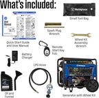 Westinghouse 14500 Peak Watt Tri-Fuel Home Backup Portable Generator, Remote Electric Start, Transfer Switch Ready, Gas, Propane, and Natural Gas Powered