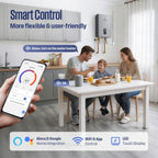 Westinghouse 24kW Electric Tankless Whole House Water Heater, 5.6 GPM Instant Hot Water on Demand, 240V, WIFI & Self Modulating High Efficiency, Copper Heating, LED Display, ETL Certified