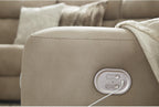 Signature Design by Ashley Next-Gen DuraPella 5-Piece Power Reclining Sectional, Modular L-Shaped Sofa with Zero Gravity Recline and Adjustable Headrest, Water Resistant Faux Leather Couch, Sand