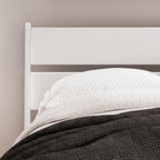 Signature Design by Ashley Socalle Full Panel Headboard, Matte White Finish, Engineered Wood Construction, Ideal for Kids and Youth Bedrooms
