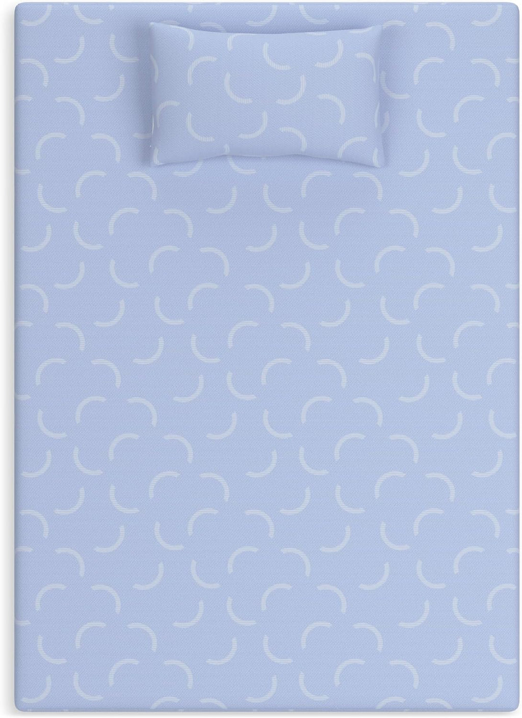 Signature Design by Ashley Full Size iKidz 7 Inch Firm Gel Memory Foam Mattress with Stretch Knit Cover & Pillow Included, Blue Ocean, Fiberglass-Free, Mattress in A Box