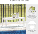 Signature Design by Ashley Hyland Wave Modern Weather Resistant HDPE Outdoor Coffee Table, White