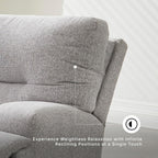 Signature Design by Ashley Acklen Place 3-Piece Power Reclining Sectional, Zero Gravity Recline and Adjustable Headrests, Next-Gen Nuvella Performance Fabric for Living Room Relaxation, Pewter Gray