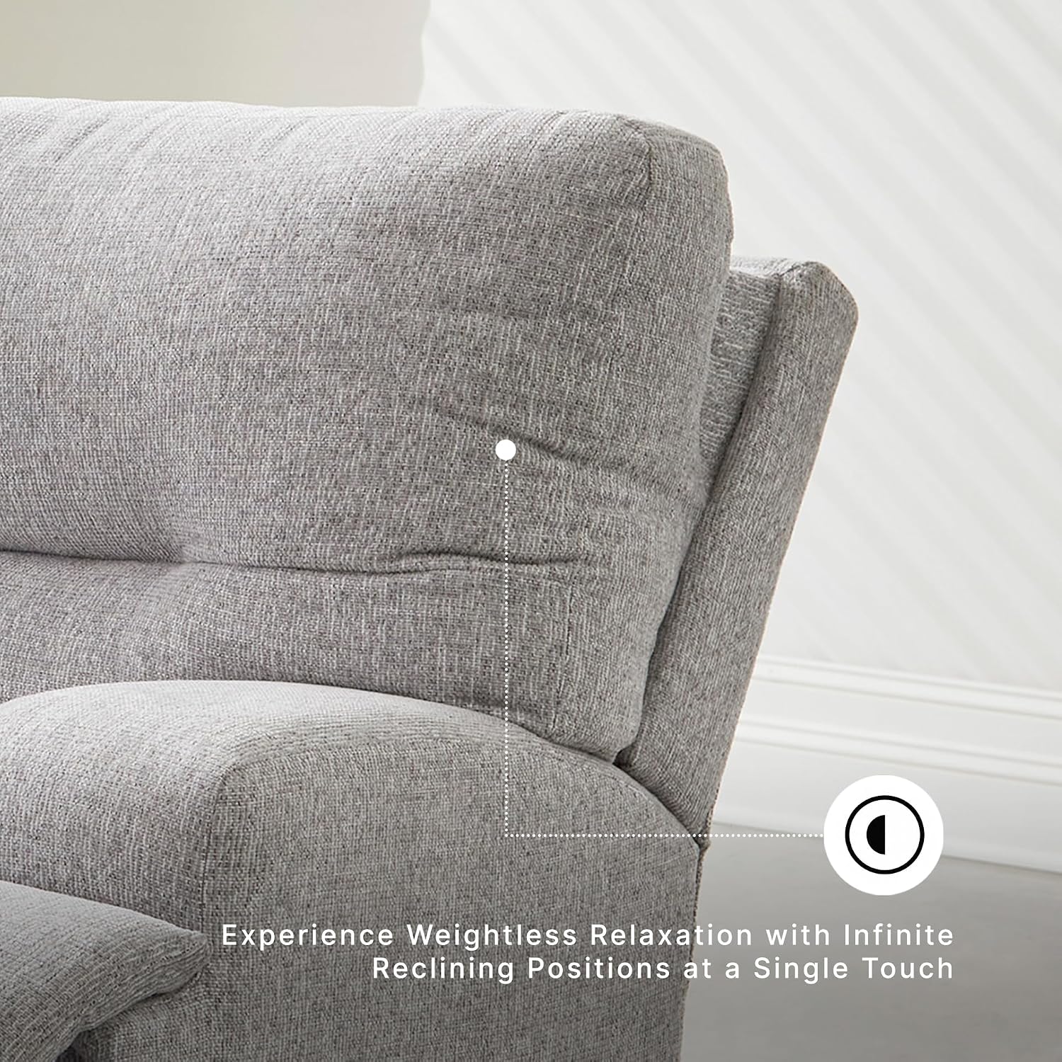 Signature Design by Ashley Acklen Place 3-Piece Power Reclining Sectional, Zero Gravity Recline and Adjustable Headrests, Next-Gen Nuvella Performance Fabric for Living Room Relaxation, Pewter Gray
