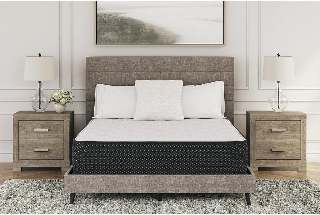 Signature Design by Ashley King Plush 12 Inch Hybrid Mattress with Gel Memory Foam and Edge Support for Cool Sleep and Pressure Relief, Fiberglass-Free, Bed In A Box