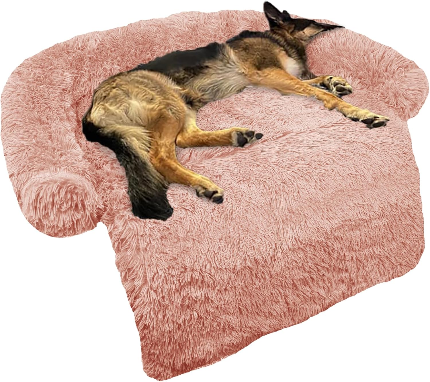 GGIB Cooling Dog Bed Mat with Bolster Pillow Washable Dog Couch Cover Breathable Summer Pet Couch Bed Protector Indoor(Large, Cooling Grey)