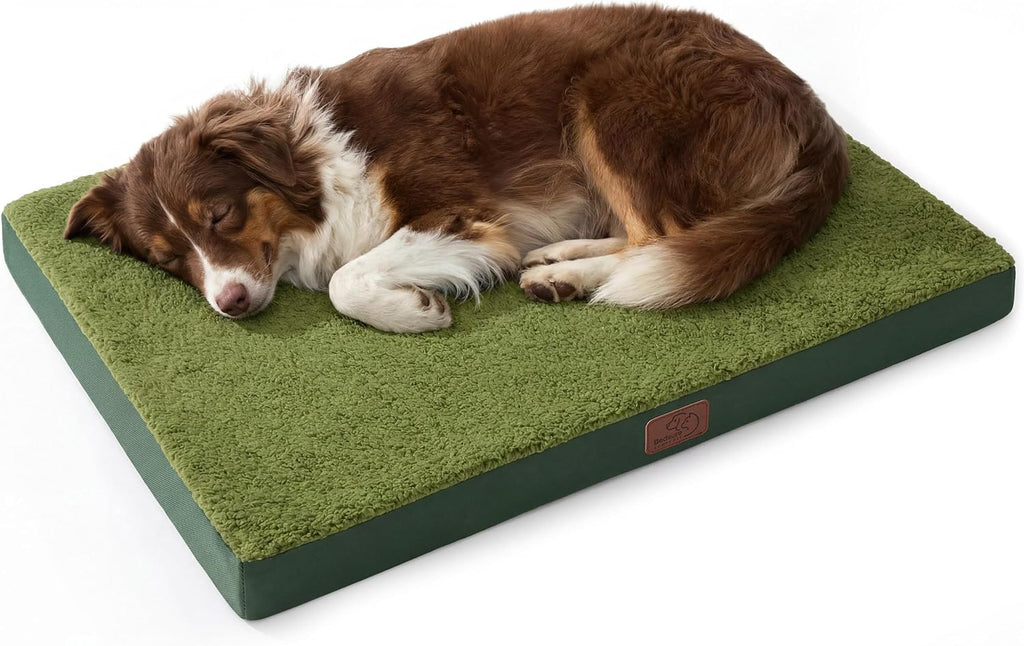 Bedsure Cooling Dog Bed for Crate, Large Breathable Pet Summer Bed, 35 Inch | Orthopedic Egg Crate Foam, Cold Summer Pad Mat, Non-Slip Bottom, Comfy Removable Washable Cover, For Pets Up to 50 lbs