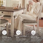 Signature Design by Ashley Bolanburg 20" Upholstered Dining Room Chair, Set of 2, Antique White