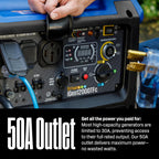 Westinghouse 12000 Peak Watt Tri-Fuel Portable Inverter Generator, Remote Start, Transfer Switch Ready, Gas/Propane/Natural Gas Powered, Low THD, Safe for Electronics, Parallel Capable, CO Sensor