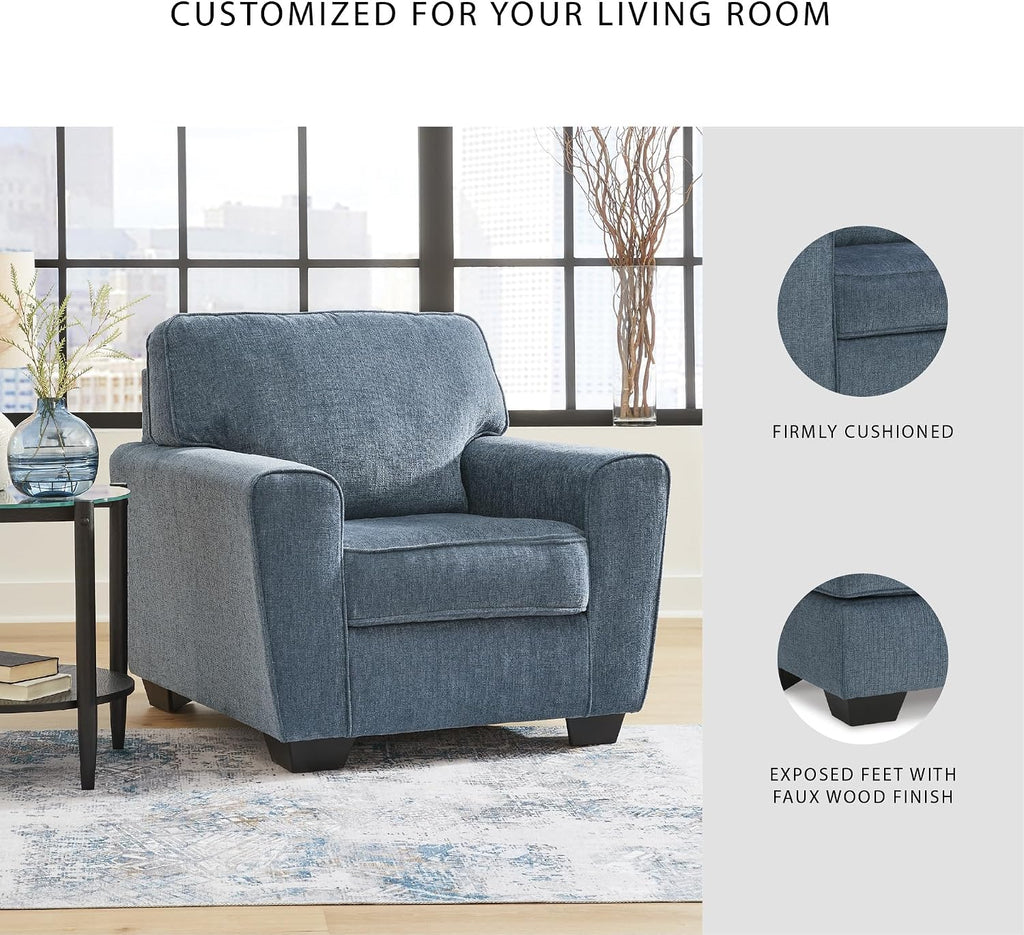 Signature Design by Ashley Cashton Modern Upholstered Chair, Blue