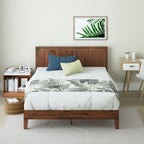Zinus Vivek Deluxe Wood Platform Bed Frame with Headboard, Wood Slat Support, No Box Spring Needed, Easy Assembly, King