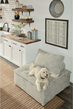 Signature Design by Ashley Bales Low Profile Floor Seating Accent Chair, Gray